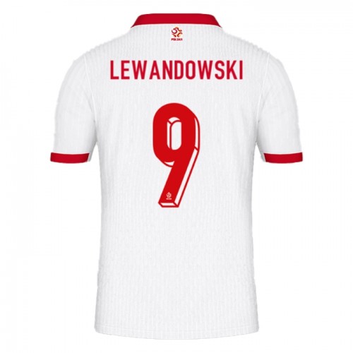 Camisola do Polônia Lewandowski 9 Equipamento Principal Euro 2024 Camisola do Polônia Lewandowski 9 Equipamento Principal Euro 2024